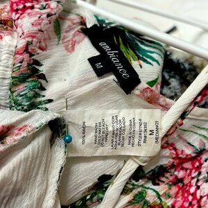 Shorts bodysuit white with flowers